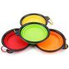 4Pcs Silicone Collapsible Dog Bowls BPA Free Travel Dog Bowl Foldable Dog Food Water Bowl