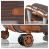 Luggage Sets 3 Piece Carry on Luggage 22x14x9 Airline Approved, Lightweight Hardshell ABS Suitcases with Wheels, 20 inch, Brown