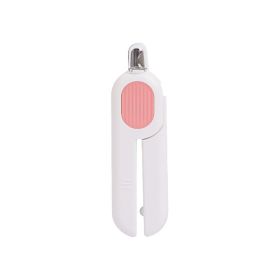 Dog Nail Clippers, Pet Nail Trimmers With LED Light, And Circular Cut-hole Paw Cutter Dogs Nail Cutter Avoid Excessive Cutting (Color: pink)