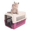 Portable Pet Box Dog Carrier Cage with Chrome Door