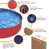 4X4FT Foldable Pet Swimming Pool PVC Dog Swim Pool Bathing Tub Playmat