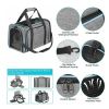 Outdoor dog portable handbag; 4 Sides Expandable Carrier Bag with Removable Fleece Pad; Dog Carrier; Puppy and Small Dogs